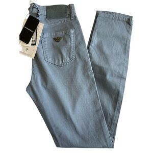 Emporio Armani J29 Stone Blue Slim 5-Pocket Pant Size 24 NWT